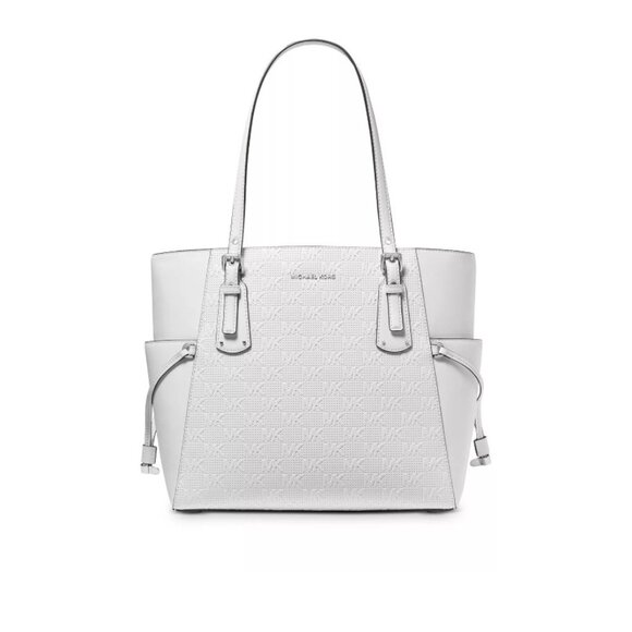 MICHAEL Michael Kors Voyager East West Tote NWD White